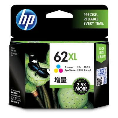 HP 62XL High Yield Ink Cartridge Tri Colour Cyan Magenta Yellow Value Pack