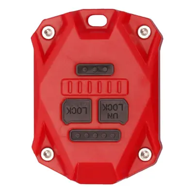 (Red) Plastic Key Remote Fob Cover Shell Keypads & Uncut Spare Blade Car Case Replacement for Je