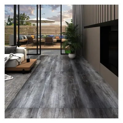 vidaXL Self-adhesive PVC Flooring Planks 5.21 m? mm Shiny Grey Floor Tile