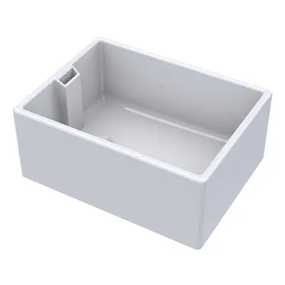 Fireclay Single Bowl Belfast Kitchen Sink with Overflow 615mm x 462mm 46W Waste