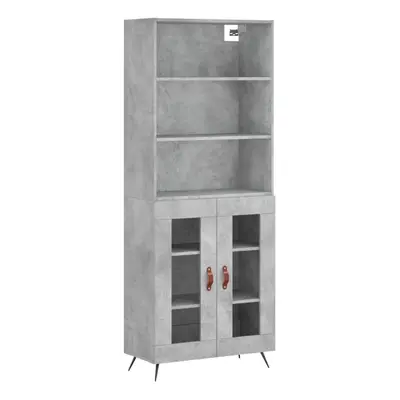 (concrete grey, glass doors) vidaXL Highboard Sideboard Storage Cabinet Cupboard Cabinet Enginee