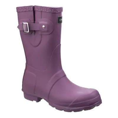 (5 UK, Purple) Cotswold Womens/Ladies Windsor Short Waterproof Pull On Wellington Boots