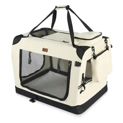 VOUNOT Pet Carrier Bag Portable Foldable Dog Cat Travel Carrier Bag, Entry Doors, Breathable Mes