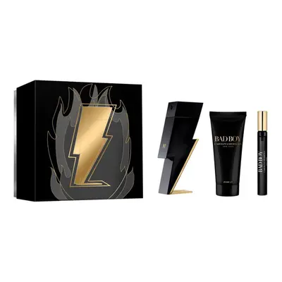 Carolina Herrera Bad Boy Piece Gift Set: 100ml EDT Spray - Shower Gel 100ml - Eau De Toilette 10