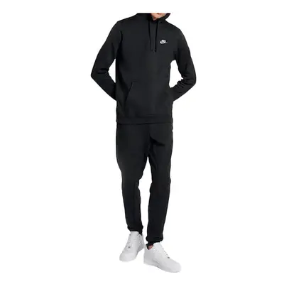 (Black, Full Tracksuit) NIKE Club Mens Full Tracksuits Hoodie Joggers Casual Sweat Gym Bottom Bl