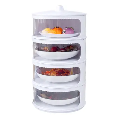 (3 Layers) Multi-Layer Dish Cover Insulation Dust Proof Kitchen Meal Food Transparent Cover