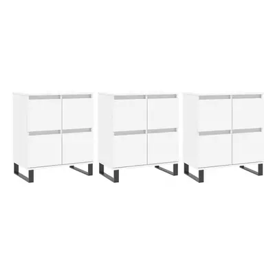 (white, pcs) vidaXL Sideboard Storage Side Cabinet Cupboards pcs White Engineered Wood