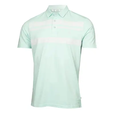 (M, Aqua) Calvin Klein Mens Fort Jackson Lightweight Quick Drying Golf Polo Shirt