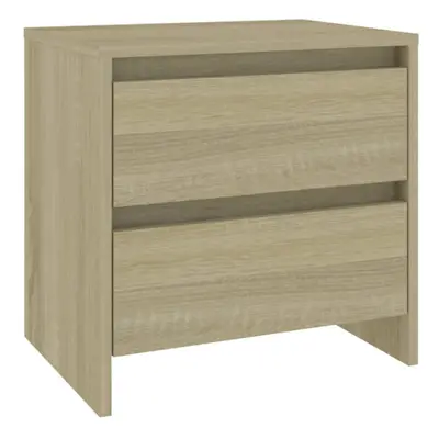 (sonoma oak, 1) vidaXL 1/2x Bedside Cabinet Chipboard Home Side End Accent Table Multi Colours