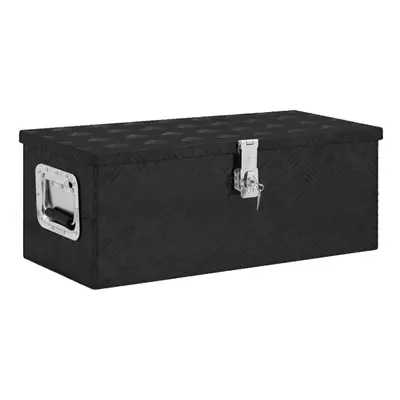 (Black, x x cm (L x W x H)) vidaXL Aluminium Box Trapezoid Storage Chest Trunk Organiser Toolbox