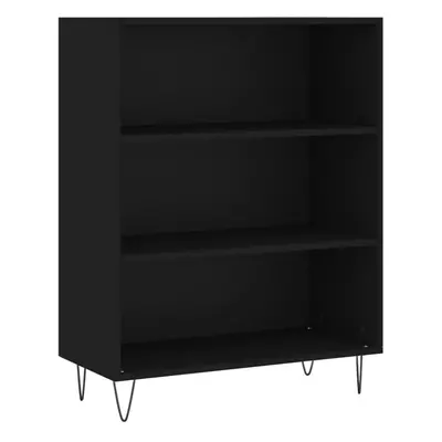 (black) vidaXL Bookcase Storage Unit Sideboard Bookshelf Concrete Grey Engineered Wood