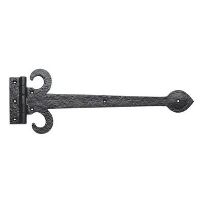 PAIR 457mm Ornate Sword T Hinge Black Antique Internal Decorative Door Hinge