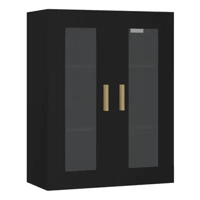 (Black) vidaXL Hanging Wall Cabinet Storage Cabinet Wall Cupboard Floating Cabinet