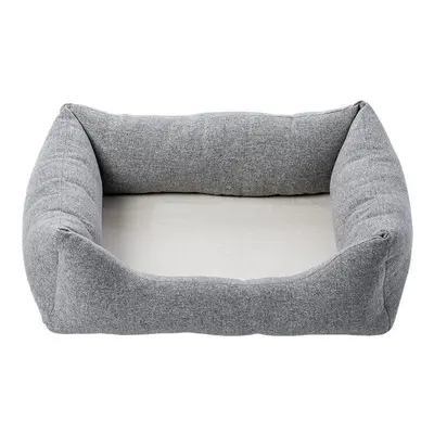 (Gray M) Pet Mat Dog Bed Washable Cotton Linen Material for Small Medium Dogs Teddy