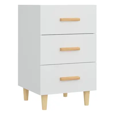 (white) vidaXL Bedside Cabinet Engineered Wood Nightstand Drawer Cabinet Multi Colours