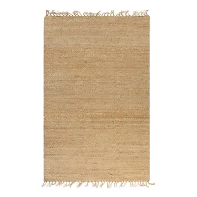 vidaXL Hand-Woven Jute Area Rug 120x180cm Natural Home Office Floor Carpet Mat