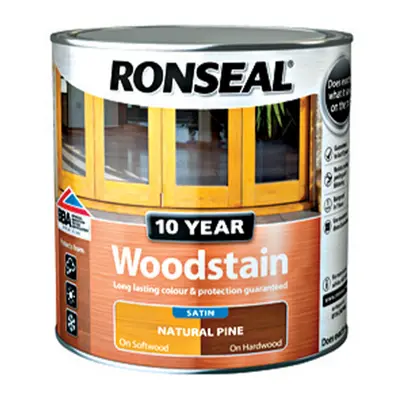 Ronseal Year Woodstain For Windows & Doors, Natural Pine - 2.5L