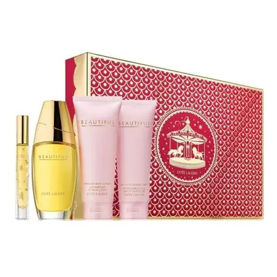 Beautiful Pcs Set: 2.5 Eau De Parfum Spray + 0.2 Eau De Parfum Rollerball + 2.5 Body Lotion + 2.