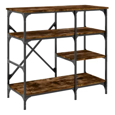 vidaXL Baker's Rack Storage Kitchen Rack Smoked Oak Engineered Wood and Metal