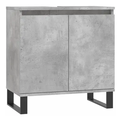 (concrete grey) vidaXL Bathroom Cabinet Vanity Unit Storage Cabinet Brown Oak Engineered Wood