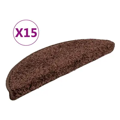 vidaXL Carpet Stair Treads pcs Brown Stair Mat Protector Runner Rug Carpet