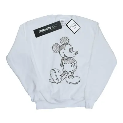 (4XL, White) Disney Mens Mickey Mouse Sketch Kick Sweatshirt