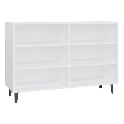 vidaXL Sideboard White Engineered Wood Book Storage Cabinet Indoor Furniture