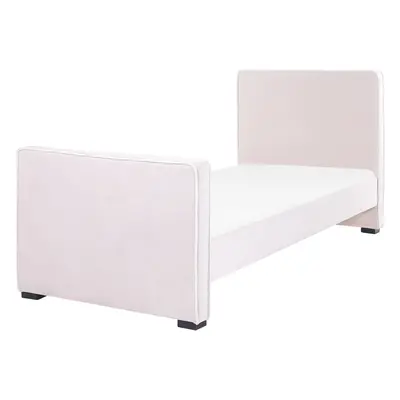 Velvet EU Single Size Bed Pink TEENIE