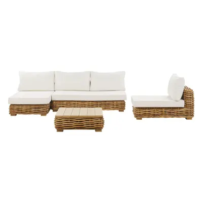 Lounge Set VARALLO Rattan Natural