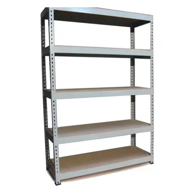 5 Garage Warehouse Q-Rax Steel Grey Tier 120cm Racking Shelving Storage Units