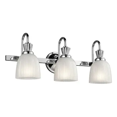 3 Bulb Wall Light Sconce Polished Chrome LED G9 3.5W Bulb