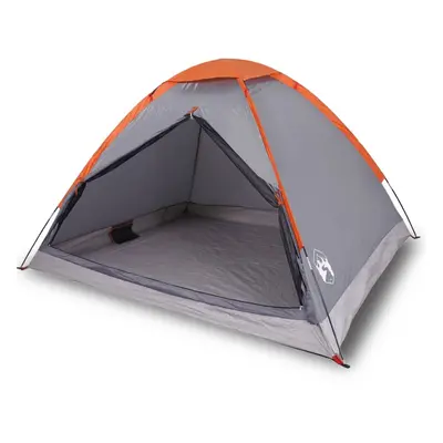 (Grey and orange, x x 126/132 cm) vidaXL Camping Tent Dome 2-Person Lightweight Tent Dome Tent B