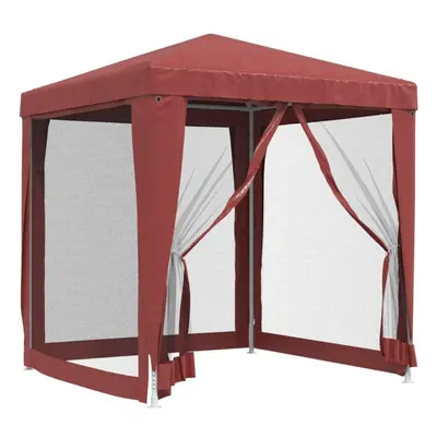 (Red, x x cm (L x W x H)) vidaXL Party Tent with Mesh Sidewalls Canopy Gazebo Multi Colours Mult