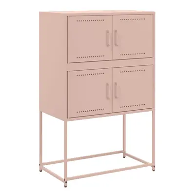 vidaXL Sideboard Storage Organiser Cupboard Side Cabinet Highboard Pink Steel