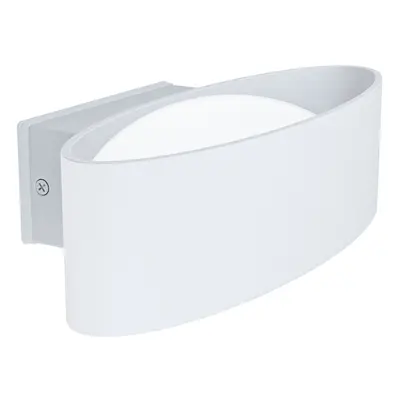 IP44 Outdoor Wall Light White Aluminium & Steel 10W Built in LED Porch Lamp