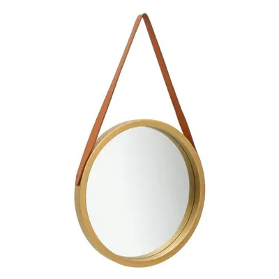 vidaXL Wall Mirror with Strap cm Gold