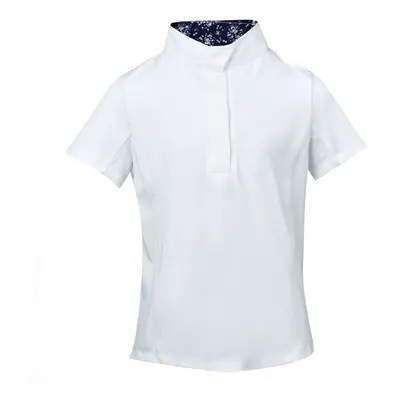 (XL, White/Navy) Dublin Womens/Ladies Ria Short Sleeve Competition Shirt