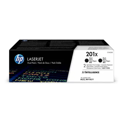 HP CF400XD 201X High Yield Original LaserJet Toner Cartridges, Black, Pack of