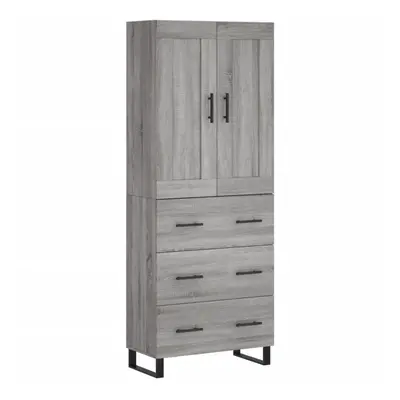 (grey sonoma, drawers) vidaXL Highboard Sideboard Tall Storage Cabinet Side Cabinet Engineered W