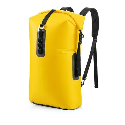 (Yellow) 28L Outdoor Waterproof Bag Dry Wet Separation Removable Shoulder Pouch Camping Travel