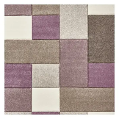 Brooklyn Hallway Runners in Beige and Purple Thick Soft Mats 60x230cm