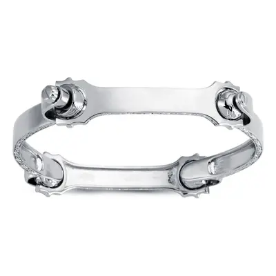 Jewelco London Mens Rhodium Plated Sterling Silver Spanner & Socket Bangle Bracelet 7mm - ABG063