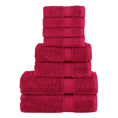 (red) vidaXL Premium Towel Set Piece Absorbent Shower Towel Bath Towels gsm