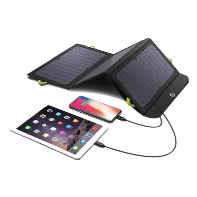 5V 15W Solar Charger with 10000mAh Battery USB Ports PD 18W Fast Charge SunPower Solar Panel Pow