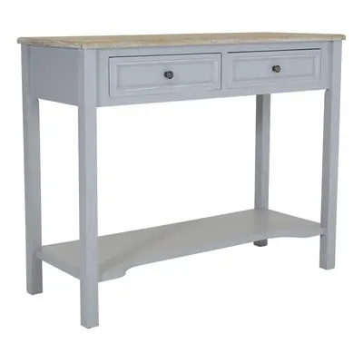 Charles Bentley Loxley Drawer Two Tone Wooden Storage Console Hallway Table Grey with Metal Hand