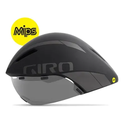 (L - CM, Black / Titanium) Giro Aerohead MIPS Aero / Tri Helmet