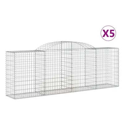 (300 x x 100/120 cm/ pcs) vidaXL Arched Gabion Basket Stone Basket Gabion Retaining Wall Galvani