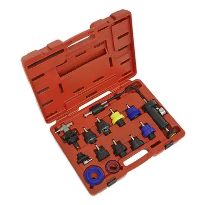 13 Piece Cooling System Pressure Testing Kit - Leakage Tester Set - Storage Case