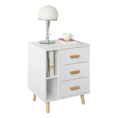 SoBuy FBT95-W, Bedside Table with Drawers,Side Table End Table,White