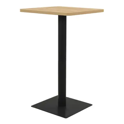 (oak colour, 78.5 x 78.5 x cm) vidaXL Bistro Table Dining Coffee Dinner Table Dark Ash/Oak Colou